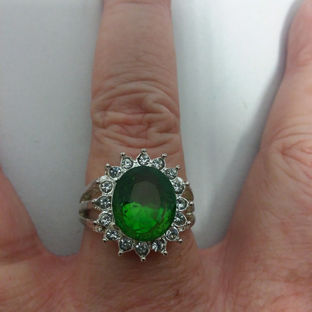 Emerald CZ Ring